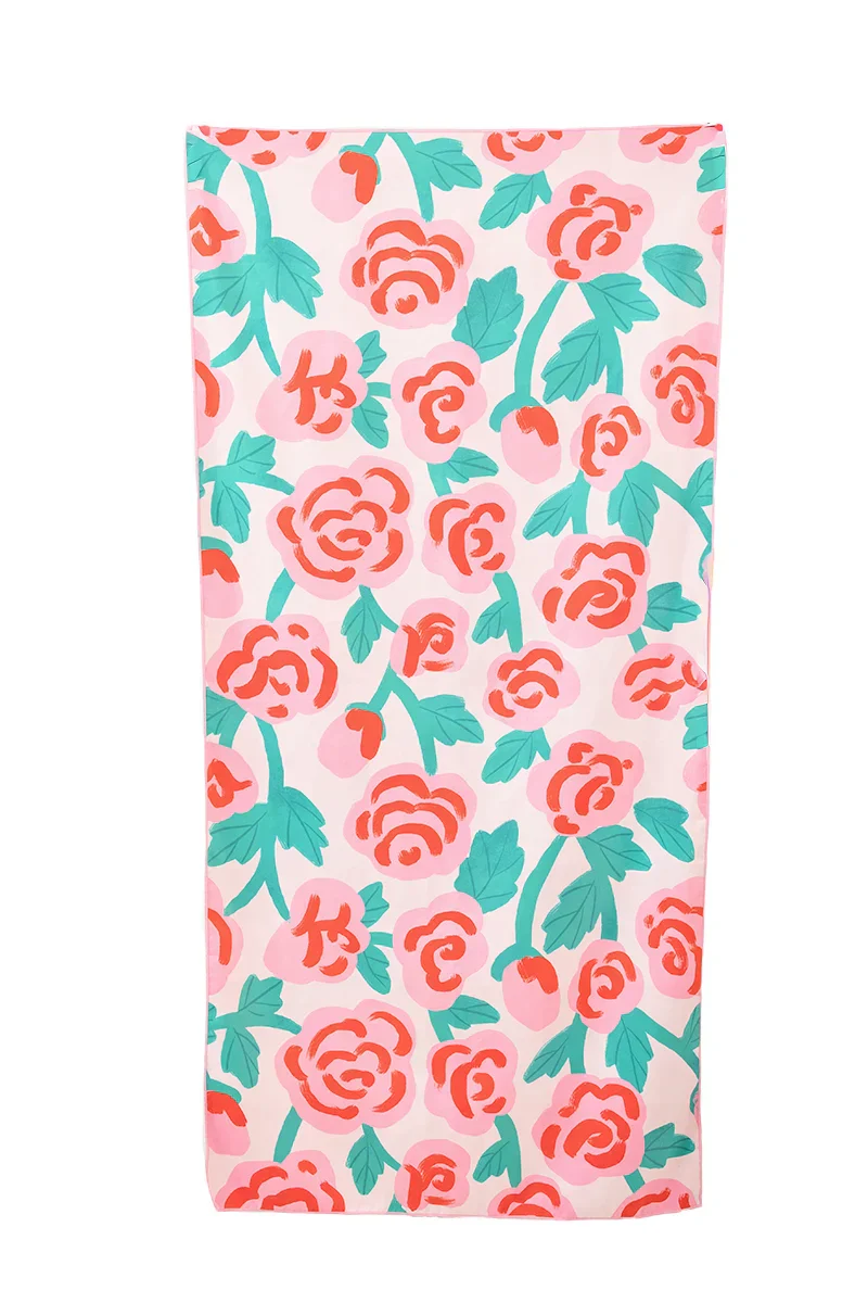 Roses All Over Microfiber Reversible Towel - Image 5