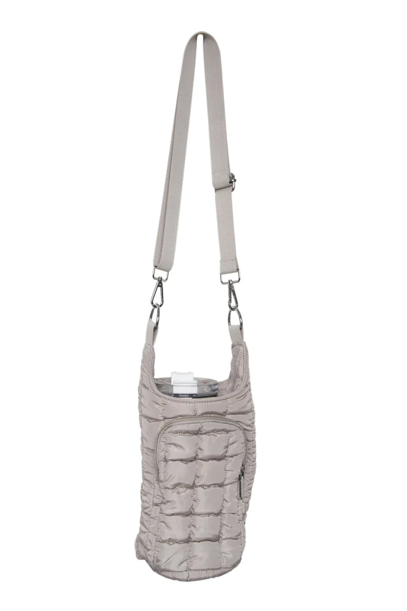 Sand Quilted Water Bottle Sling Bag - Image 3