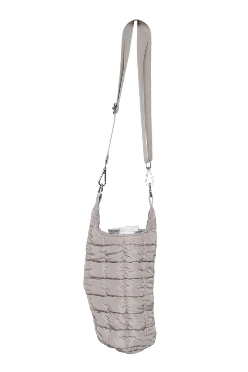 Sand Quilted Water Bottle Sling Bag - Image 4