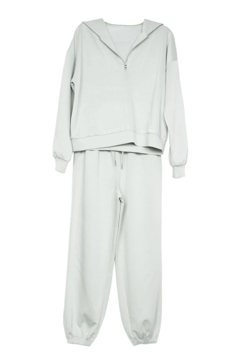 Seafoam Half Zip Pullover Lounge Set - Image 3
