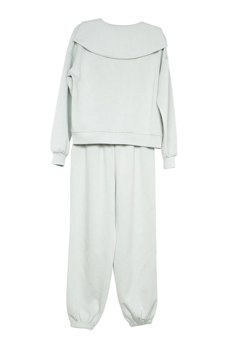 Seafoam Half Zip Pullover Lounge Set - Image 4