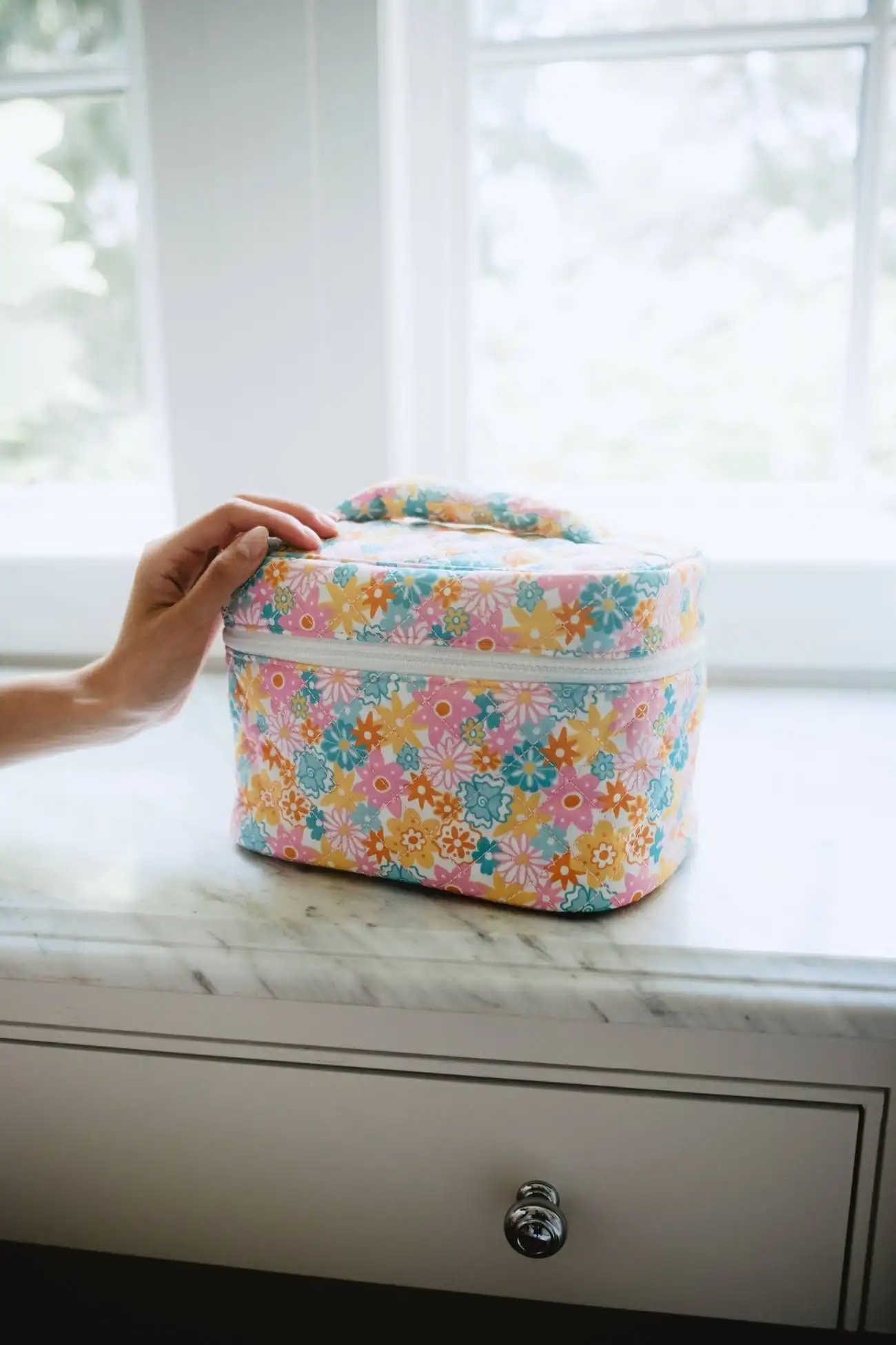 Spring Flowers Cosmetic Bag for Makeup - Image 4