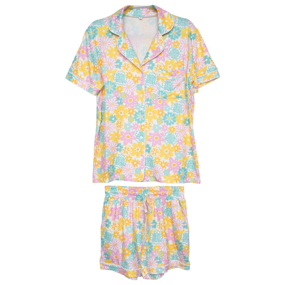Spring Flowers Pajama Shorts Set - Image 8