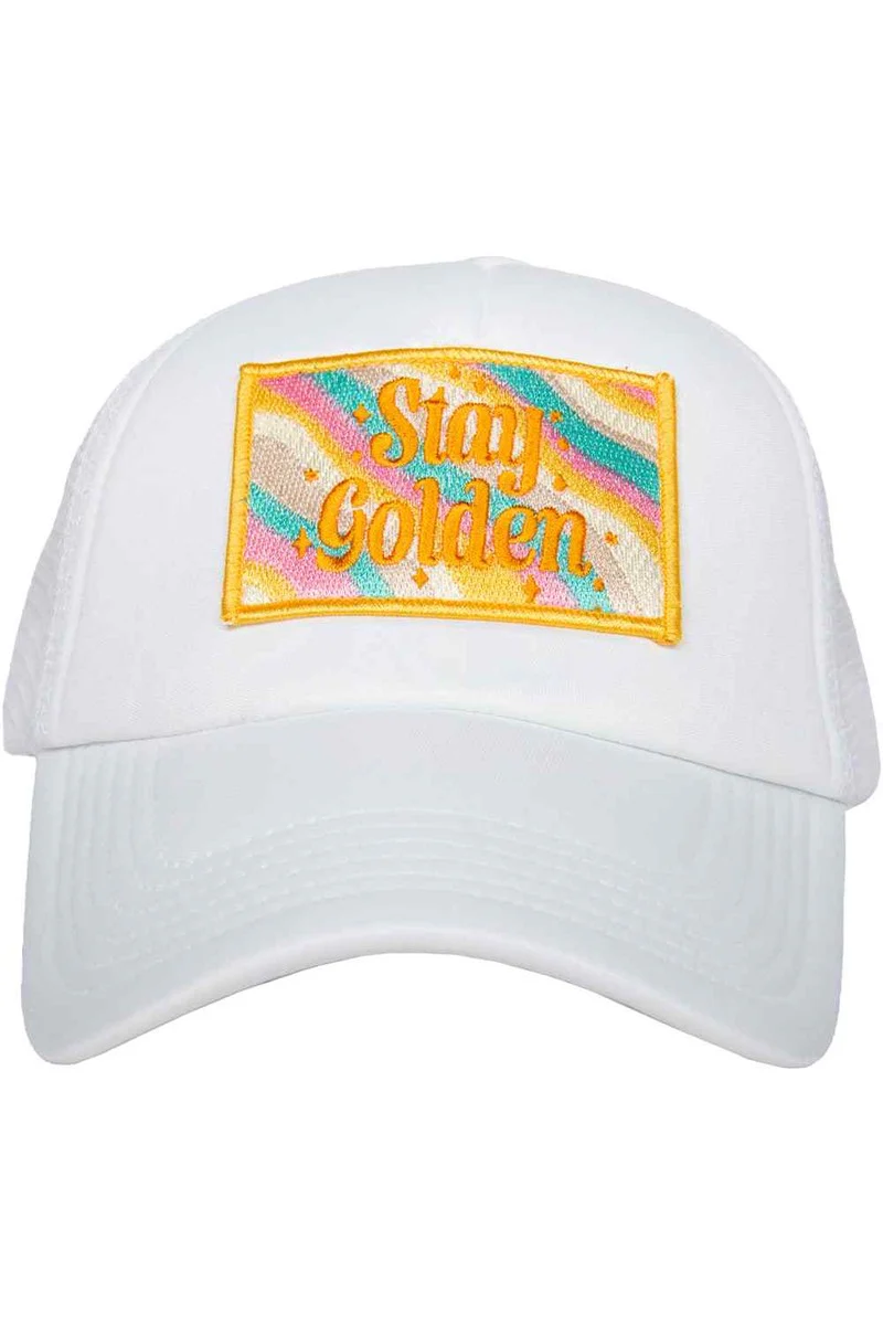 Stay Golden Trucker Hat (White Foam) - Image 3