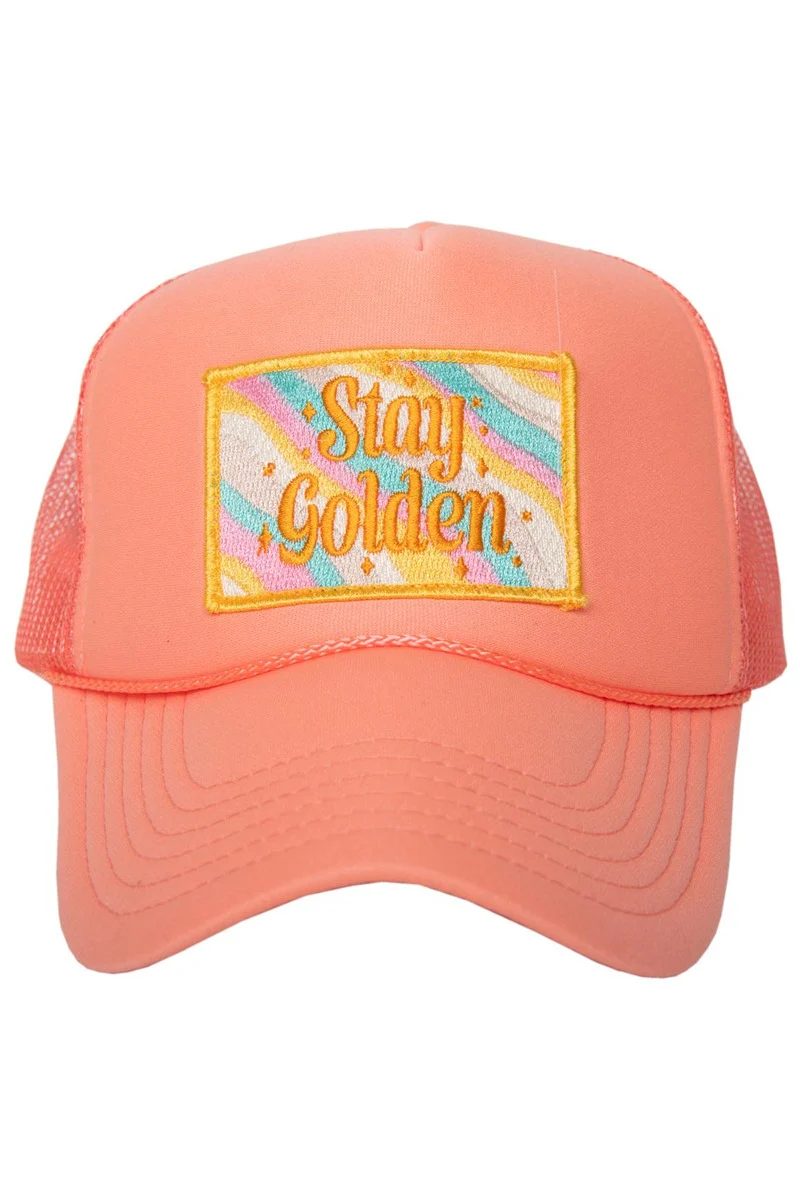 Stay Golden Trucker Hat (White Foam) - Image 5