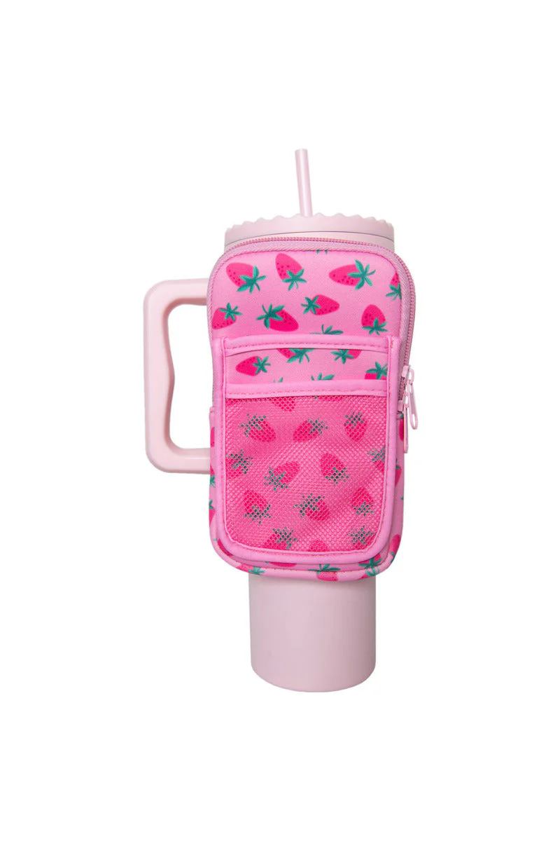 Subtle Strawberry Tumbler Zipper Pouch - Image 3