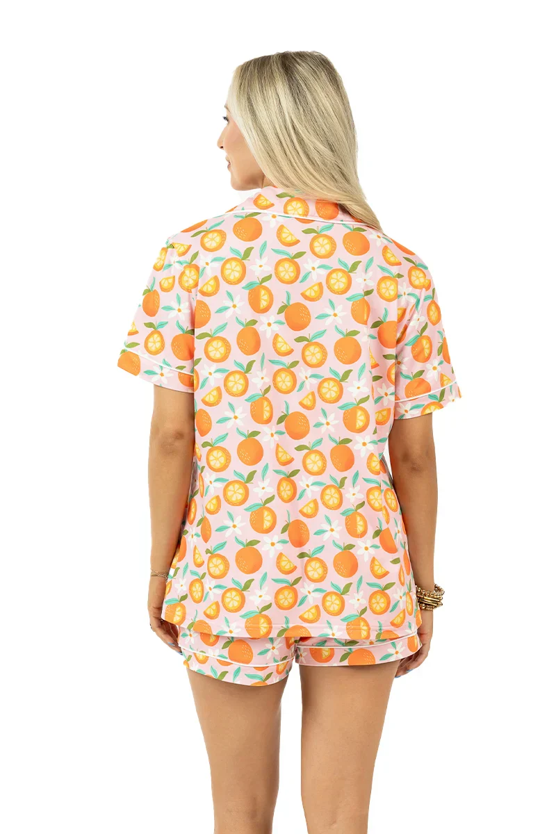 Sweet Orange Matching Pajama Sets - Image 10
