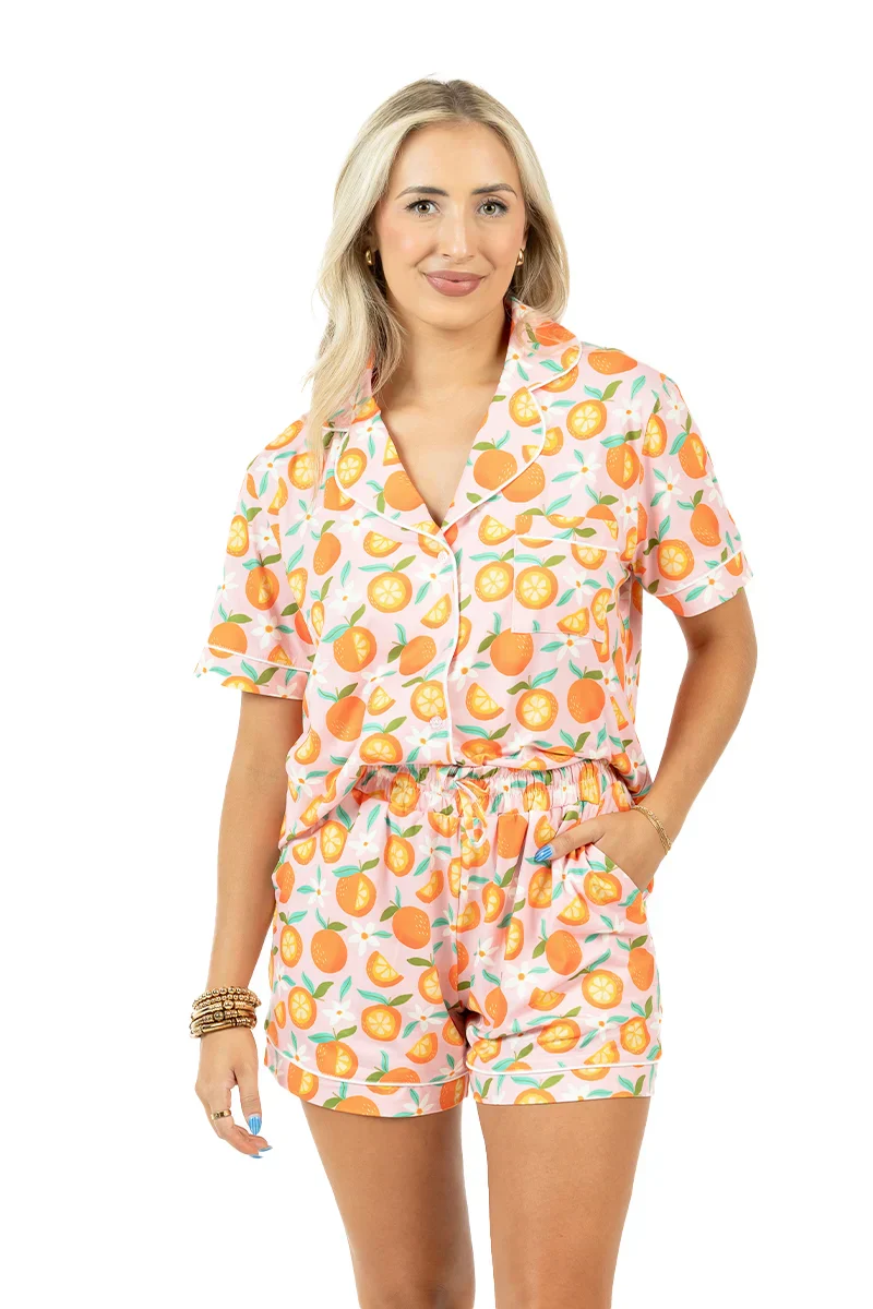 Sweet Orange Matching Pajama Sets - Image 6