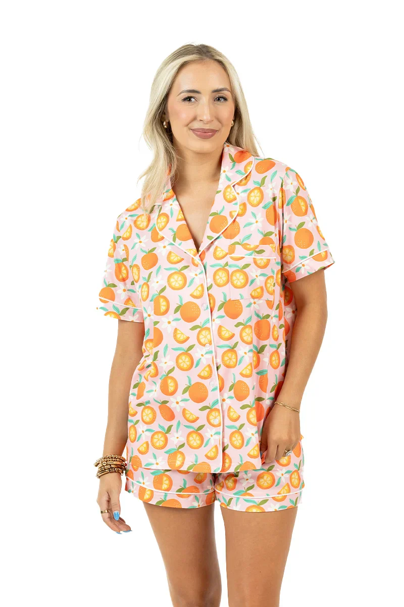 Sweet Orange Matching Pajama Sets - Image 7