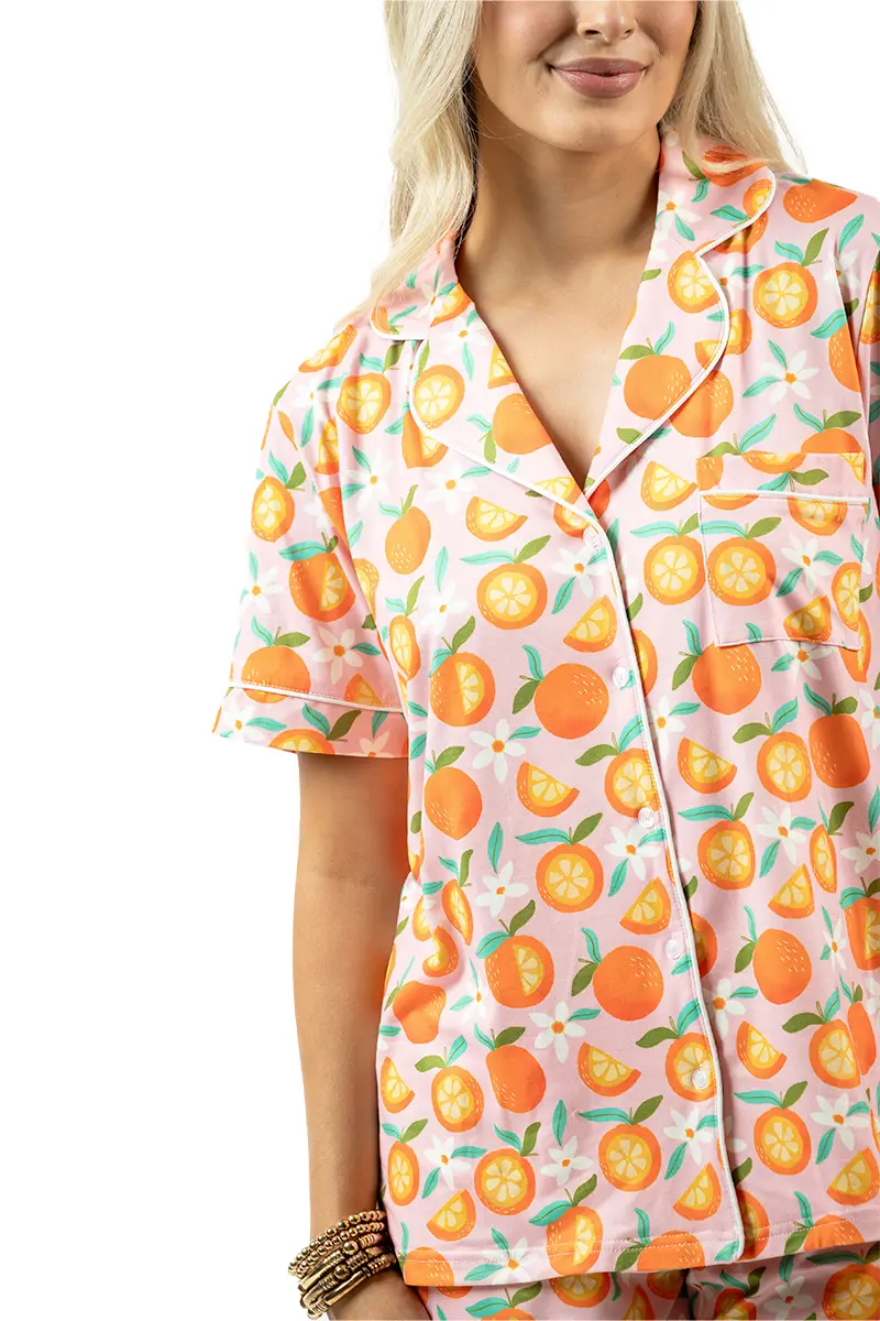 Sweet Orange Matching Pajama Sets - Image 8