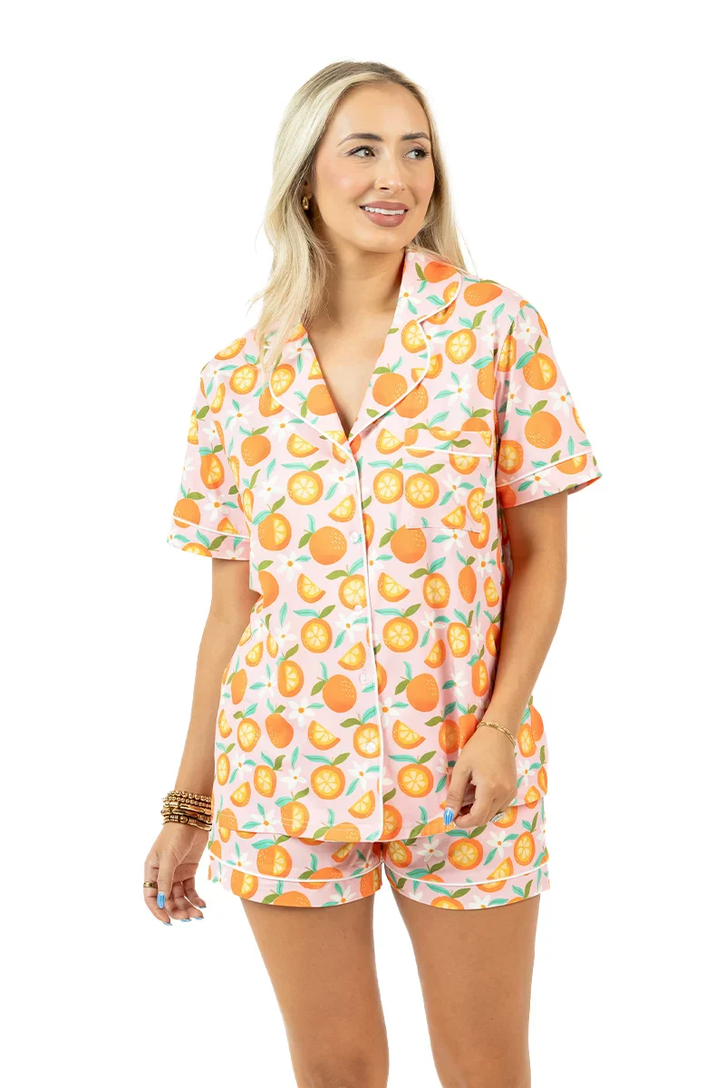 Sweet Orange Matching Pajama Sets - Image 9