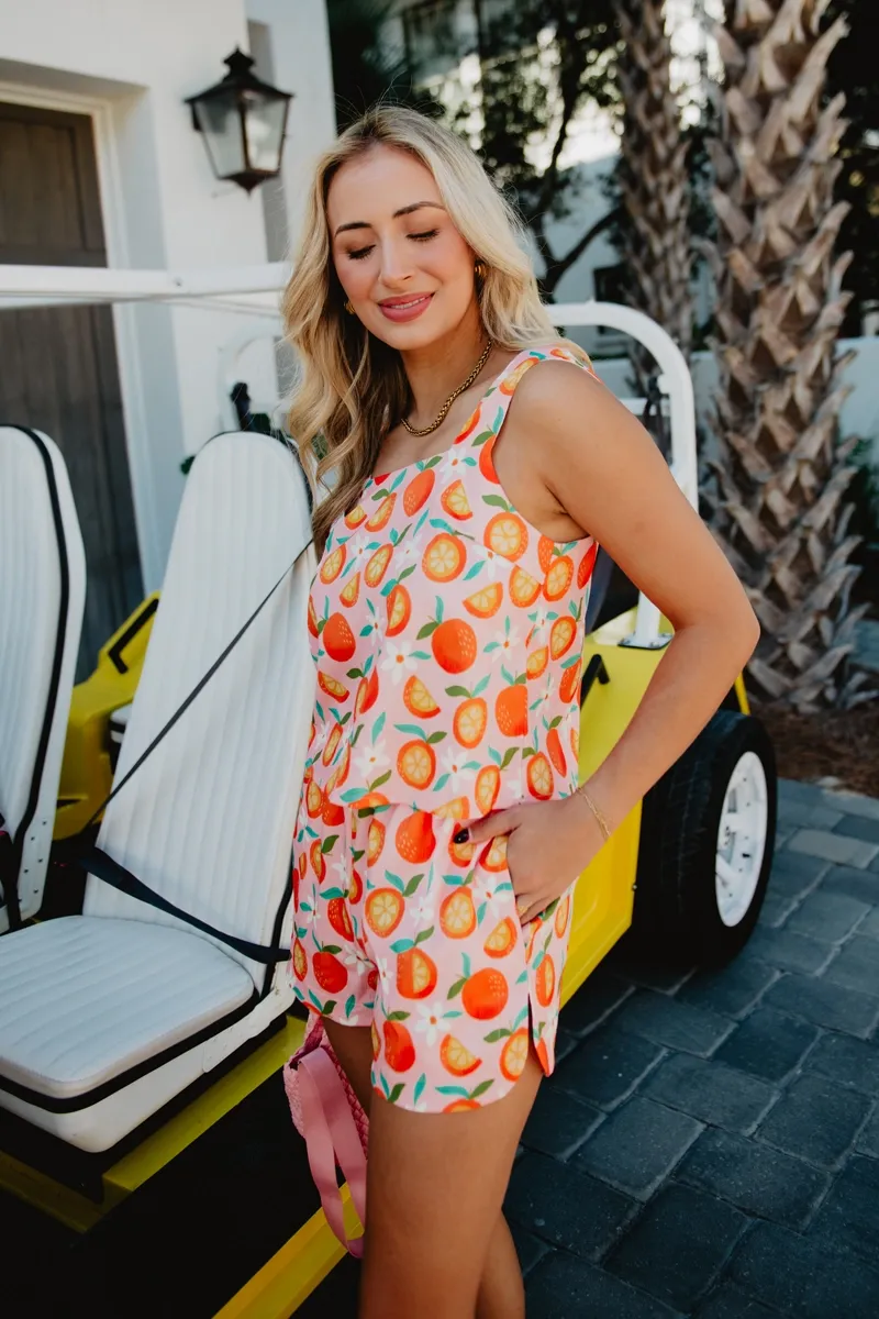 Sweet Oranges Cute Two Piece Set