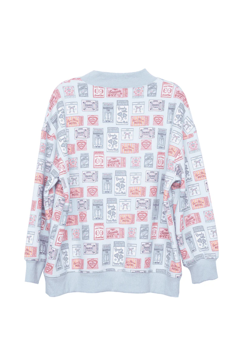 Traveling Matchbook Crewneck Printed Sweatshirt - Image 8