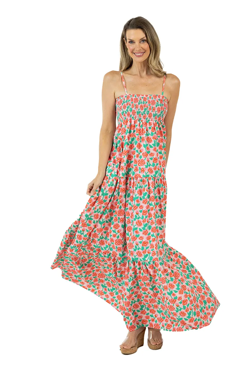 Whimsical Roses Floral Maxi Dress - Image 5