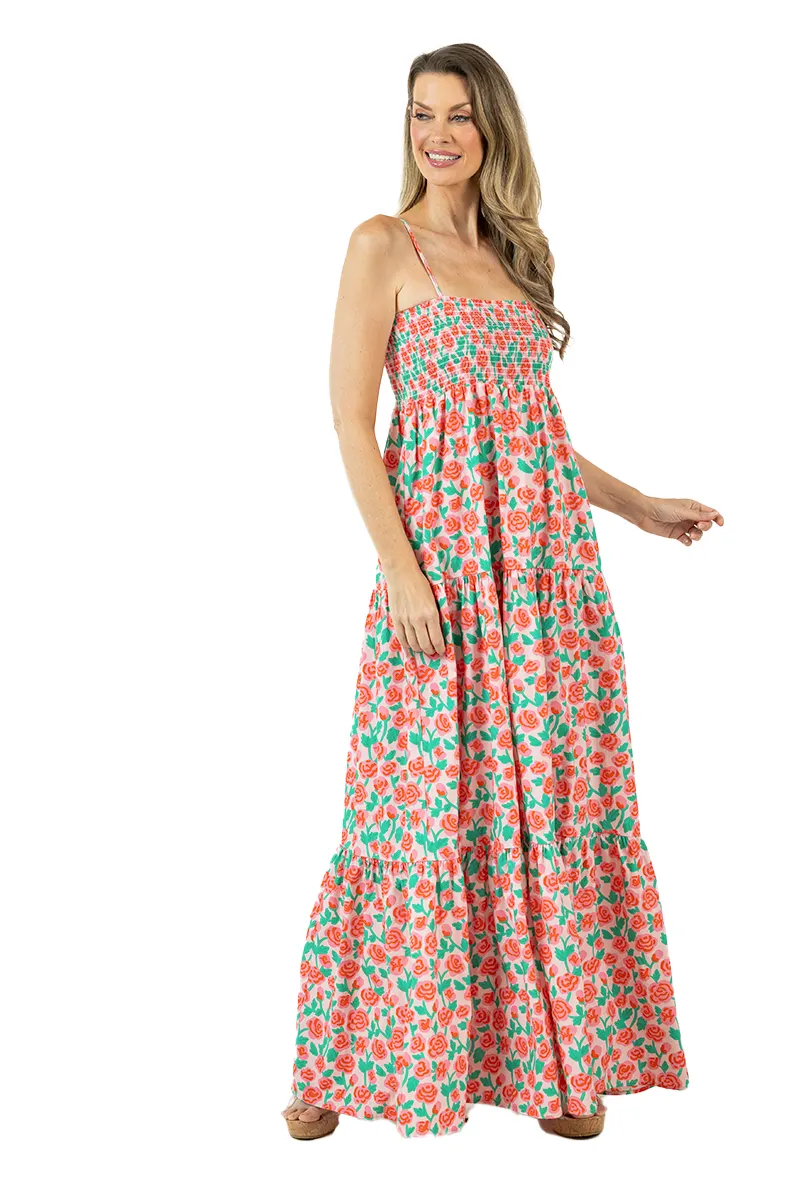 Whimsical Roses Floral Maxi Dress - Image 6
