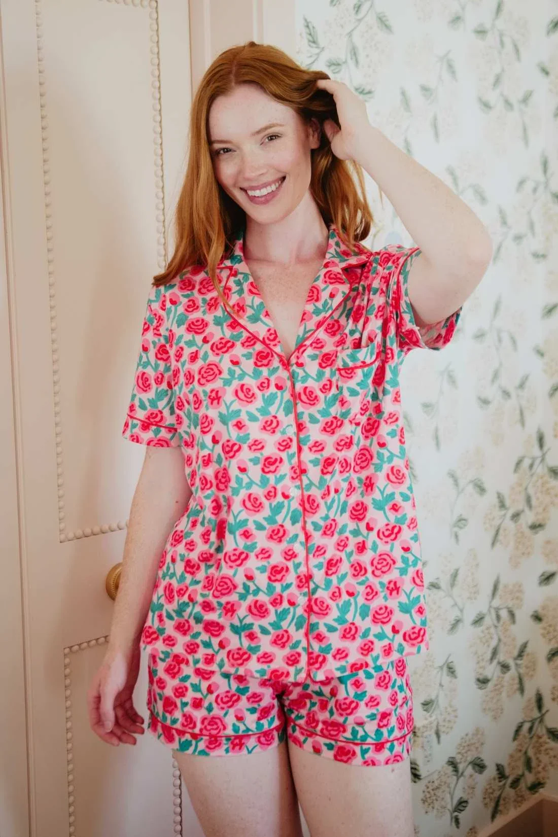 Whimsical Roses Two-Piece Pajamas