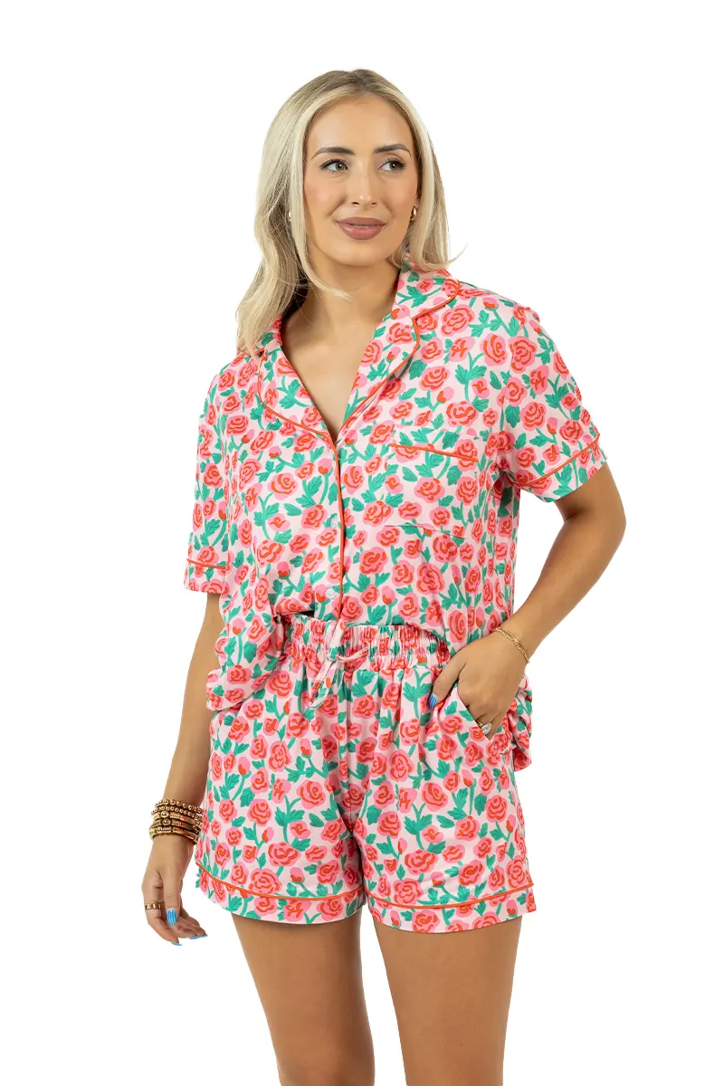 Whimsical Roses Two-Piece Pajamas - Image 3
