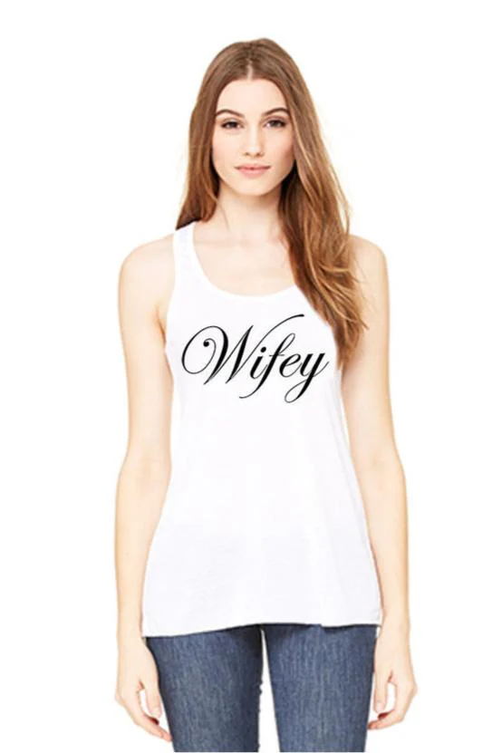 Wifey Graphic Print Tank Top - Image 3
