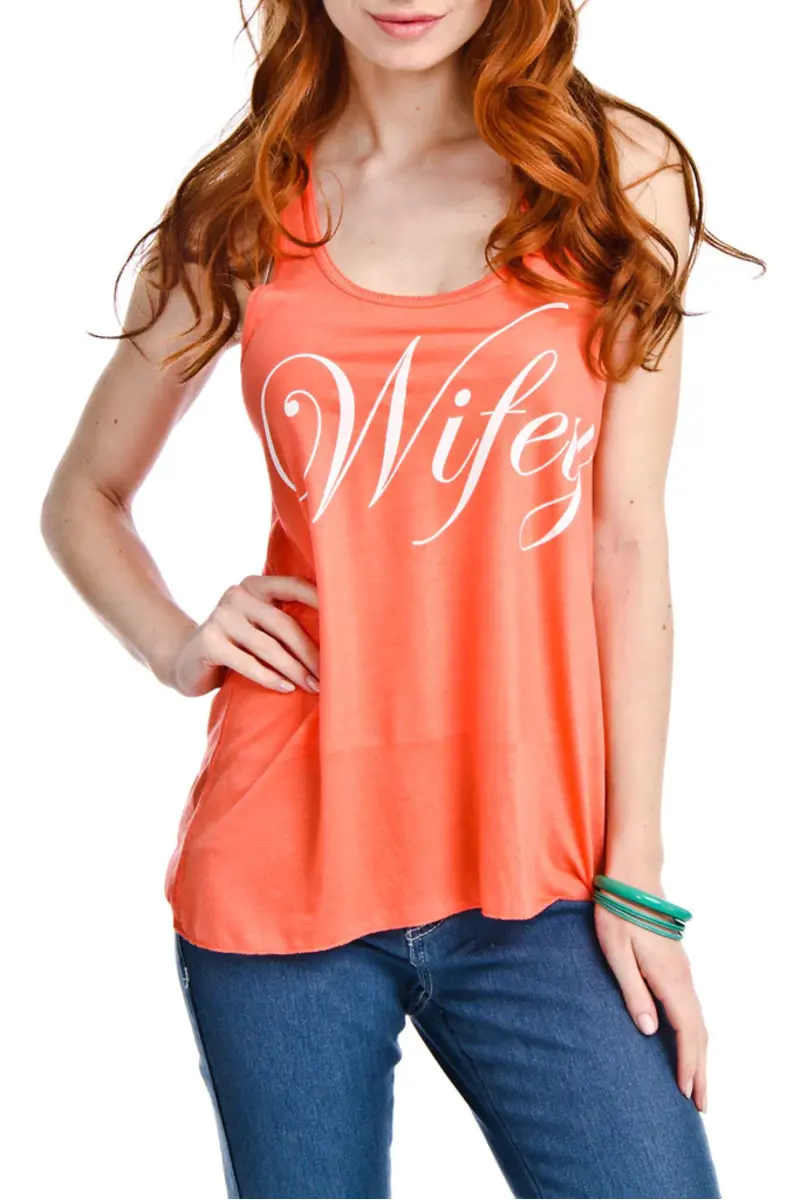Wifey Graphic Print Tank Top - Image 4