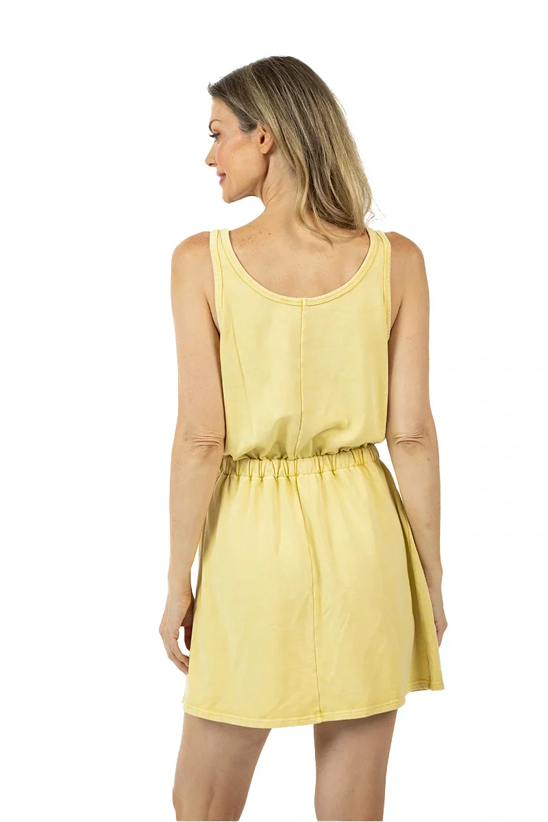 Yellow Mini Dress for Women - Image 6