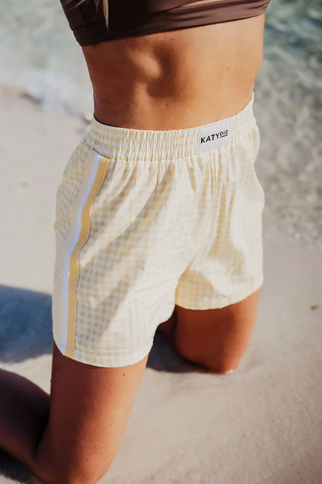Yellow Plaid Boxer Shorts