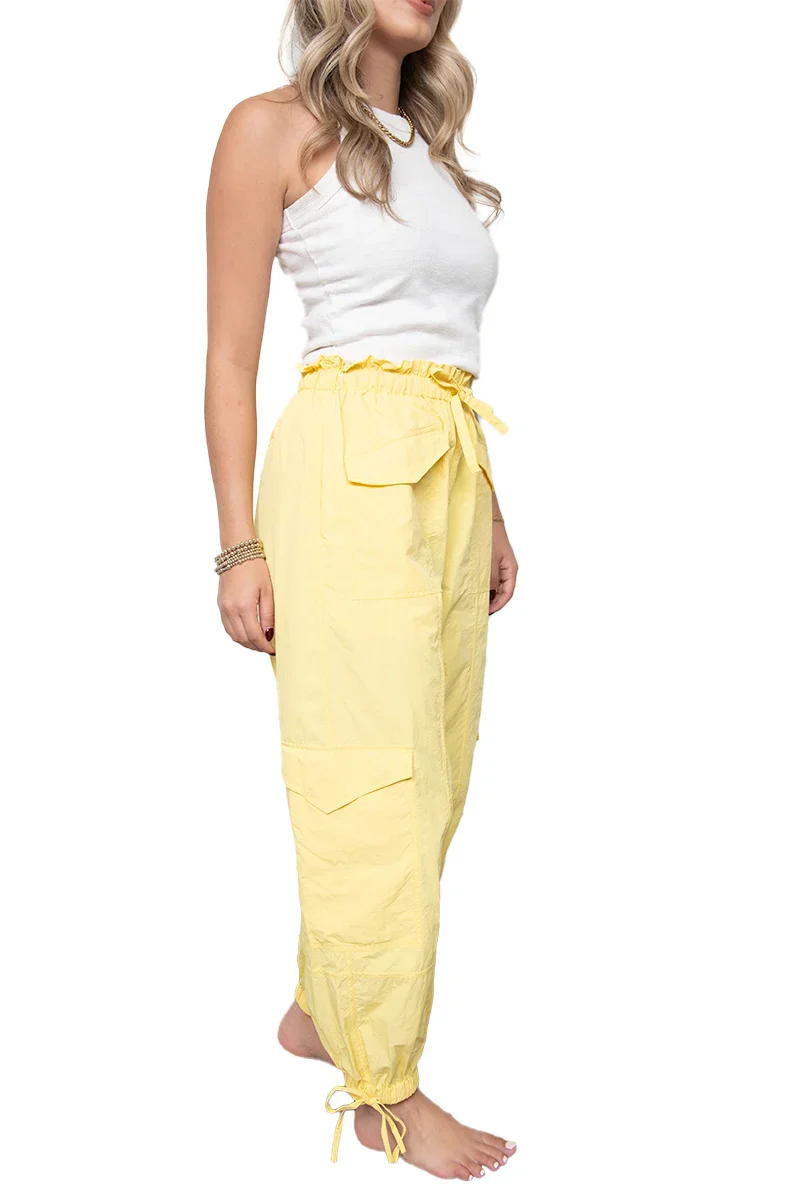 Yellow Women's Lightweight Joggers - Image 4