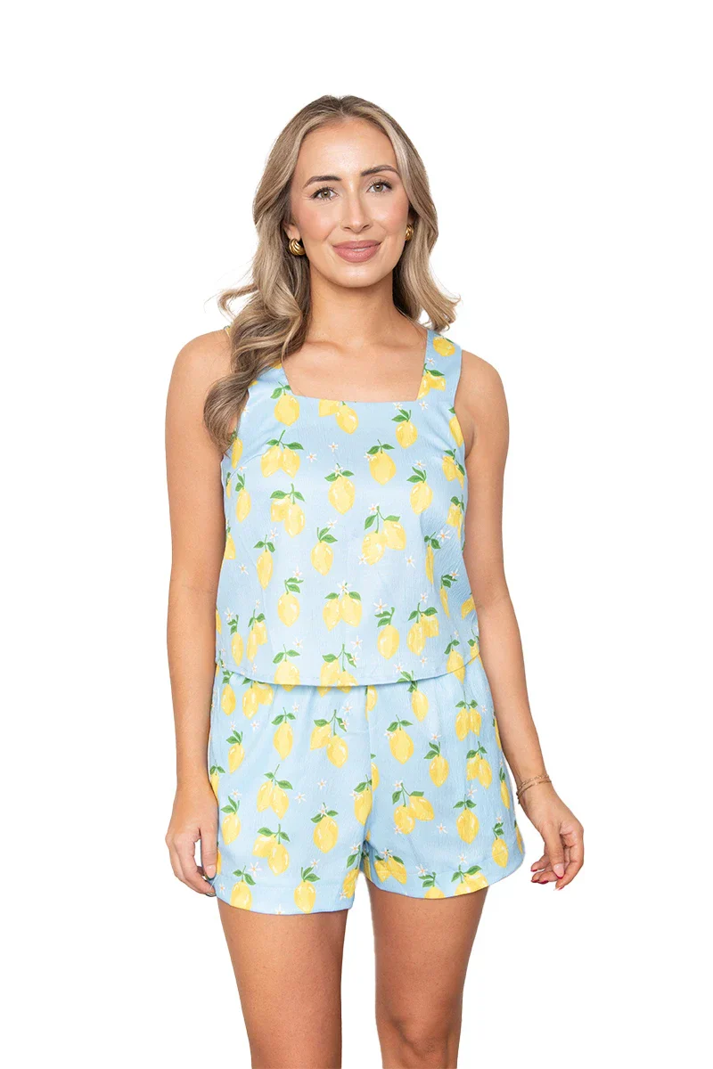 Zesty Lemons Two-Piece Short Set - Image 4